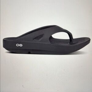 OOFOS Original Black Comfort Flip Flop Sandals Unisex M9 / W11 - EU42